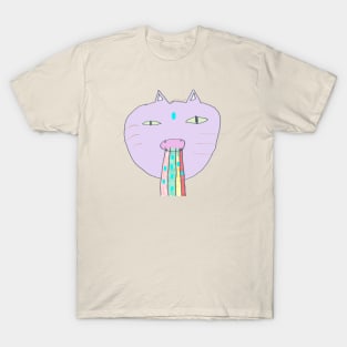 Purple Rainbow Cat T-Shirt